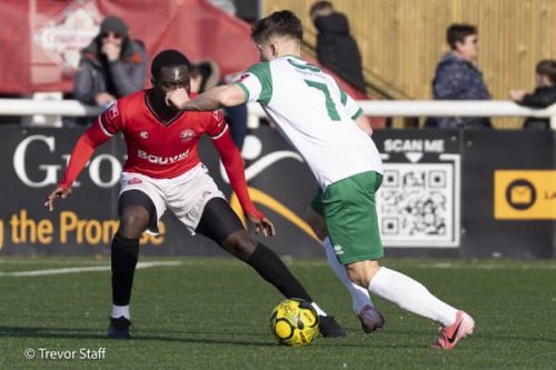 Rocks battle for point at Chatham but safety looks ever more distant - the match in pictures