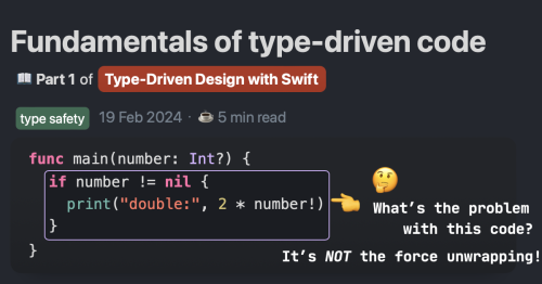 Fundamentals of type-driven code | Swiftology