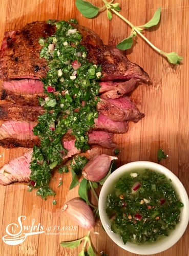 Steak With Chimichurri Sauce 