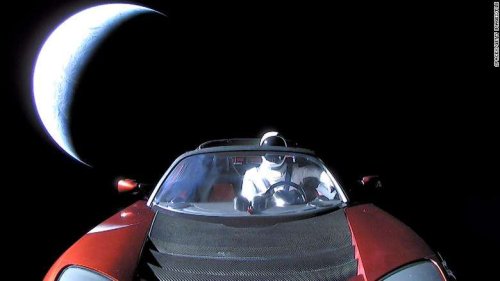 Elon Musk's space-faring red Tesla just did a flyby of Mars