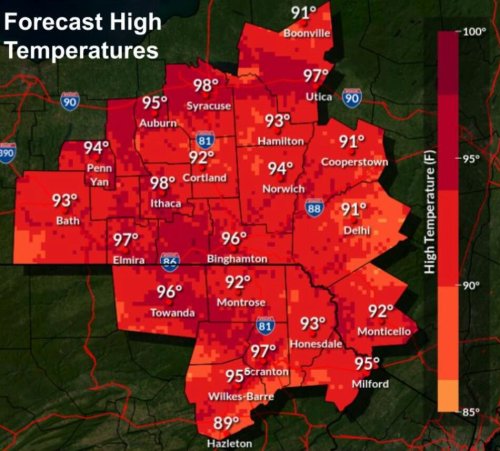Syracuse could experience hottest day in more than 2 years as dangerous heat, wildfire smoke descend into region