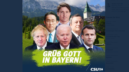 G7-Gipfel: Markus Söder heißt Staatschefs mit Foto willkommen – Olaf Scholz fehlt