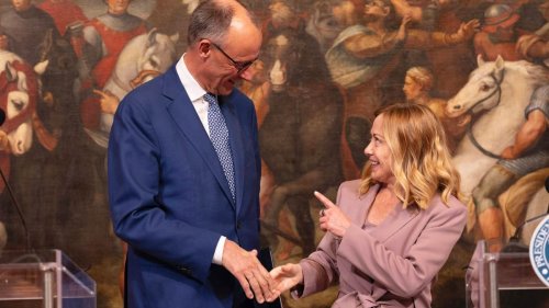 Friedrich Merz macht Giorgia Meloni seine Aufwartung