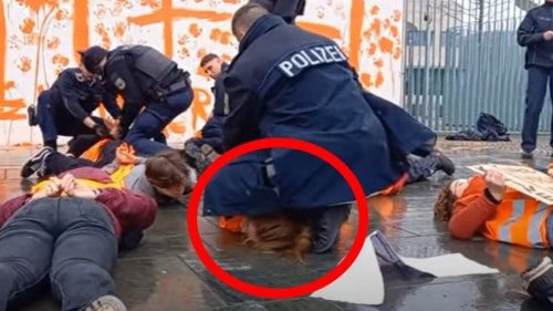 "Bitte gehen Sie von meinem Hals runter": Gewalt gegen "Letzte Generation"? Bundespolizei reagiert