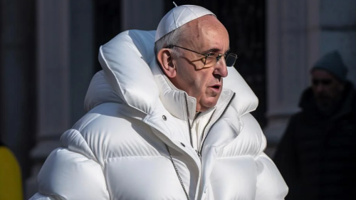 Papst: Skurriles Bild von Franziskus geht viral