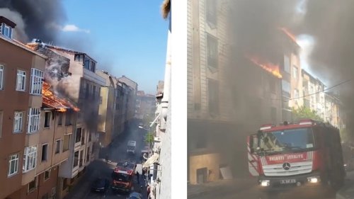 Gaziosmanpaşa'da 4 katlı binada yangın