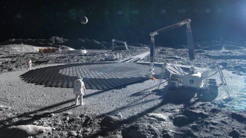 Riesige 3D-Druck-Roboter sollen Häuser auf dem Mond bauen