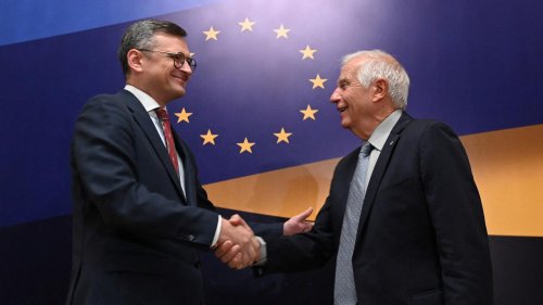 EU-Außenminister bei "historischem" Treffen in Kiew