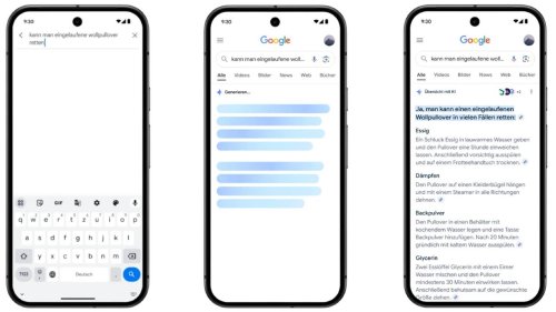 Google-Suche mit KI auch in Deutschland