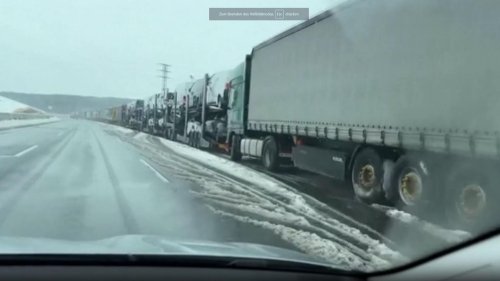 Slowakische Lkw blockieren Ukraine-Grenzübergang