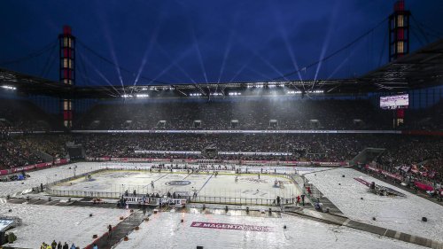 Eishockey im Fußballstadion: Winter Game gegen Katar-Stimmung