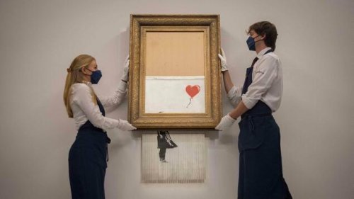 Halb geschreddertes Banksy-Bild für mehr als 18 Millionen Pfund versteigert