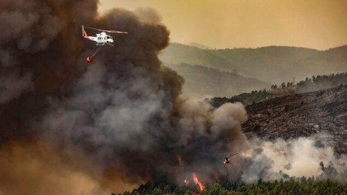 Zahlreiche Zugreisende bei Waldbränden in Spanien verletzt