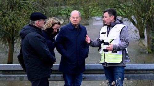 „Geh gleich wieder zurück“: Scholz wird in Hochwassergebiet in Sachsen-Anhalt teils unfreundlich begrüßt