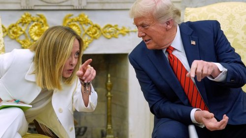 Besuch in Washington: Gute Stimmung im Oval Office - Meloni umgarnt Trump