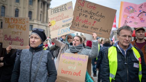 Dreitägiger Warnstreik in der Prüfungsphase : Arbeitsausstand an Schulen gestartet – GEW verteidigt Vorgehen