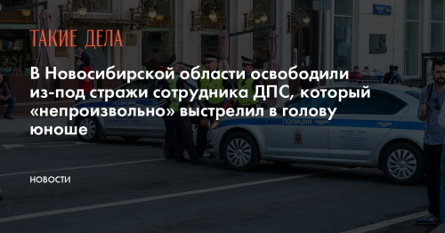 В Новосибирской области освободили из-под стражи сотрудника ДПС, который «непроизвольно» выстрелил в голову юноше