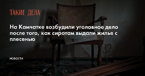 На Камчатке возбудили уголовное дело после того, как сиротам выдали жилье с плесенью