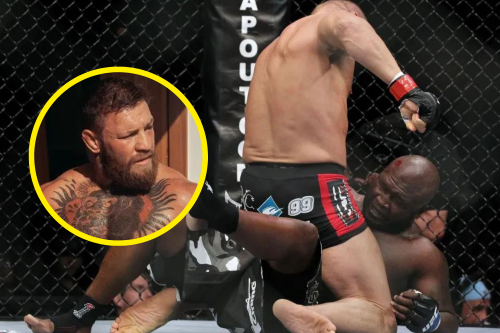 Footage shows boxer who beat Evander Holyfield fighting UFC legend Randy Couture – and Conor McGregor loves it