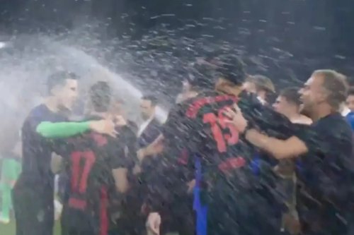 Hansi Flick forces Barcelona players down tunnel as rivals go to extreme lengths to stop title celebrations