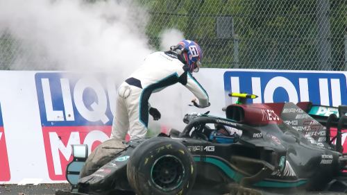 ‘He lost it and hit me’ – Livid George Russell slapped rival’s helmet at Emilia Romagna Grand Prix