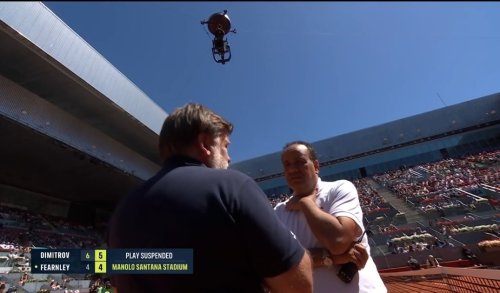 Madrid Open matches suspended with all players immediately taken off court