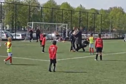 ‘Cowardly act’ – Netherlands star’s dad knocked out at youth team match in shock footage