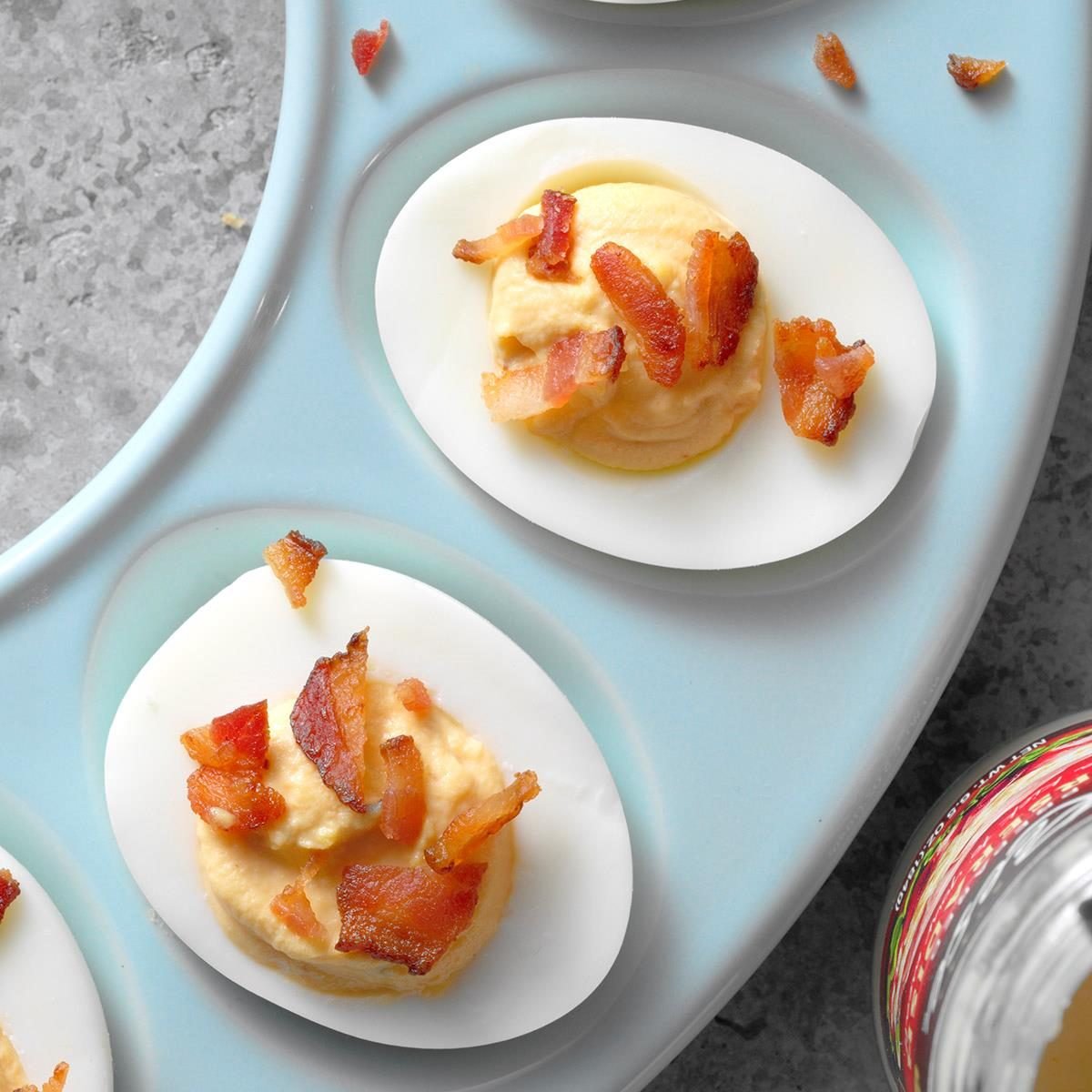 Bloody Mary Deviled Eggs