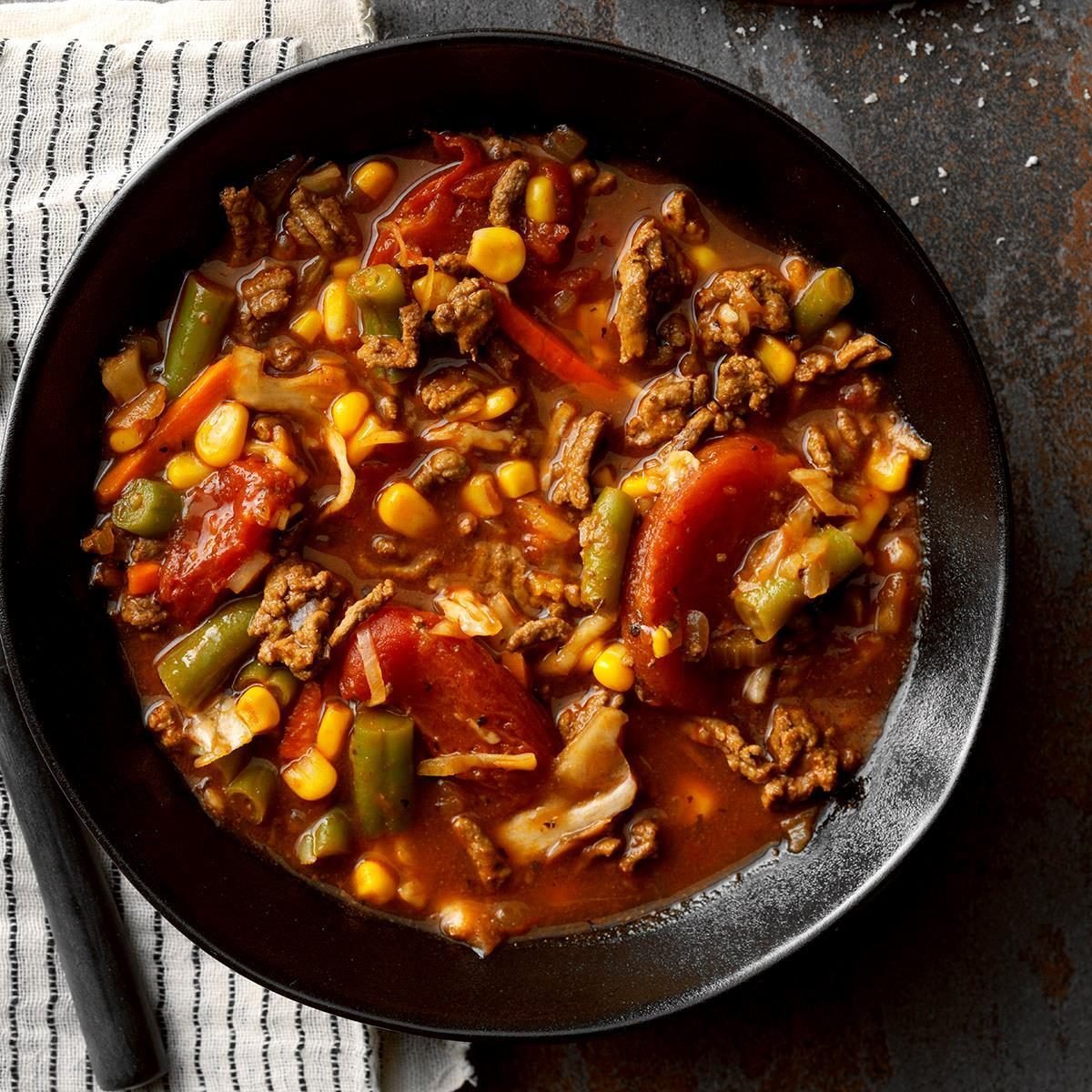 Vegetable Soup with Hamburger
