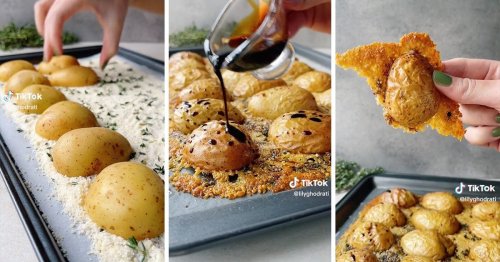 These Parmesan-Crusted Potatoes Are Our New Favorite Snack Hack