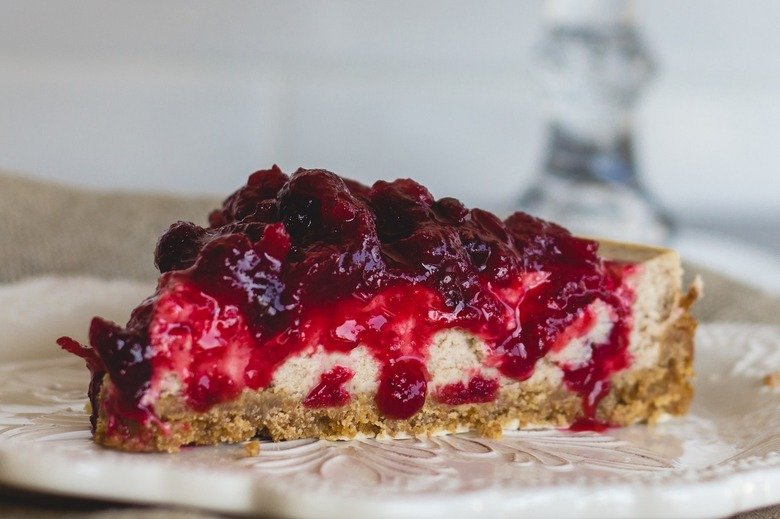This Cheesecake Has Lovely Cranberry Touch