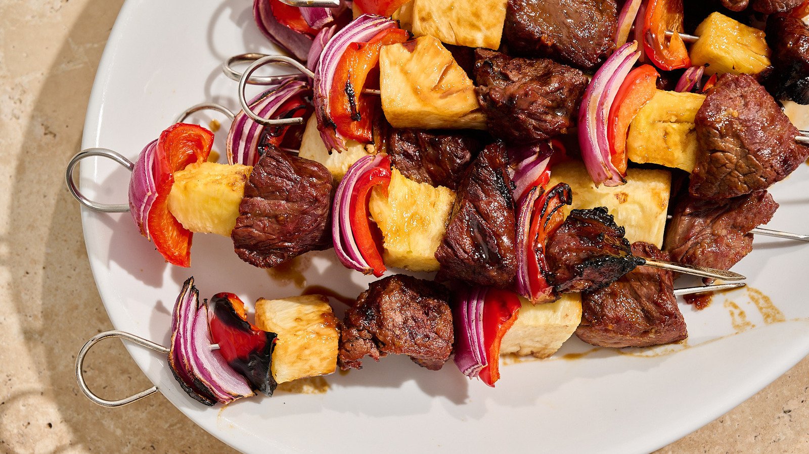 Hawaiian-Style Teriyaki Beef Kabobs Recipe
