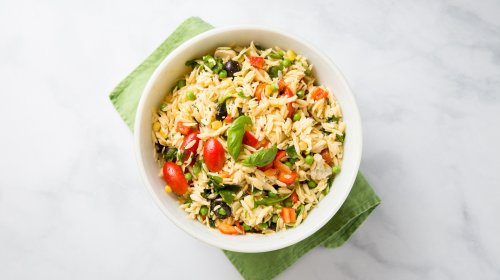 Easy Vegan Orzo Salad Recipe With A Dijon Twist