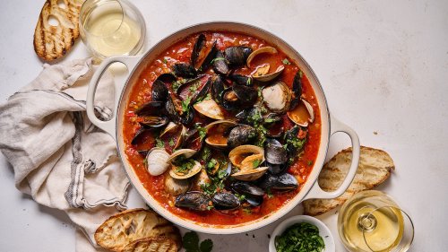 Steamed Mussels And Clams In Chorizo Broth Recipe
