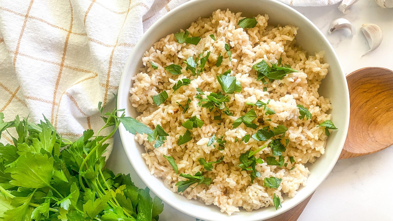Garlicky Rice Pilaf Recipe
