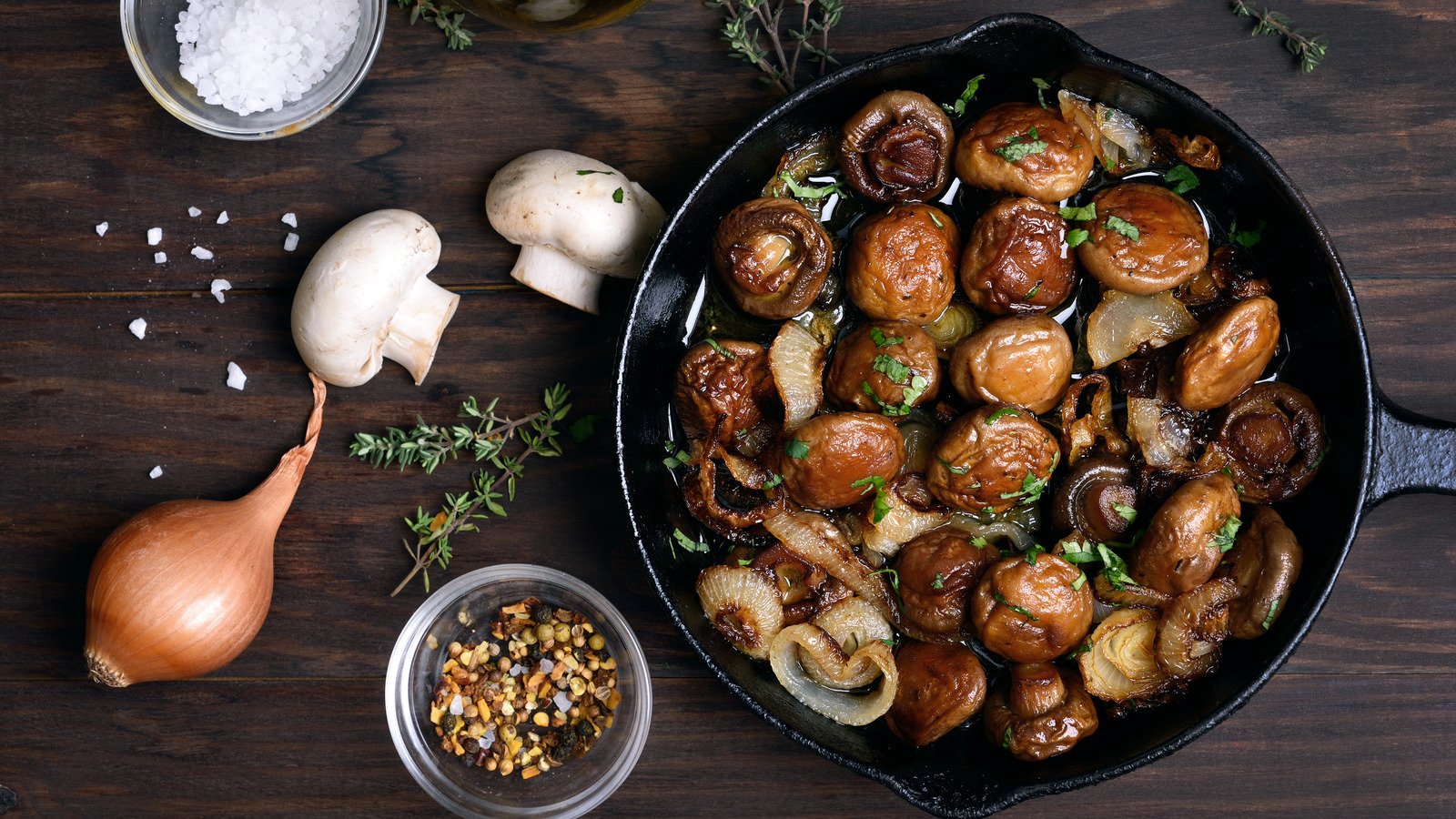 A Quick Steam Before Sauteing Is Key For Flavorful Browned Mushrooms