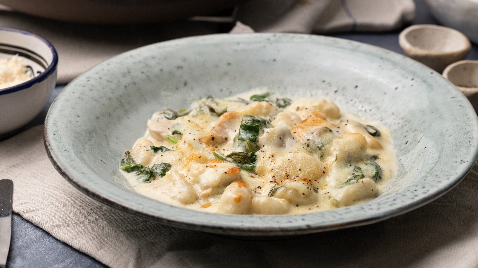 Turkey And Spinach Gnocchi Alfredo Bake Recipe Flipboard