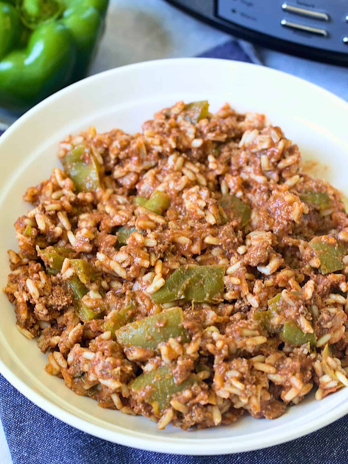 Crockpot Stuffed Pepper Casserole