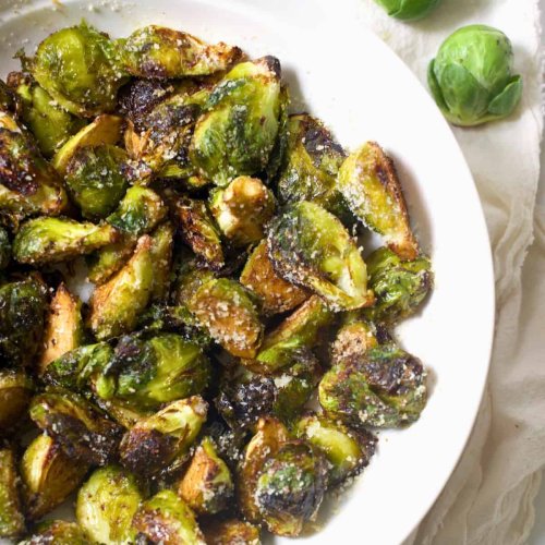 The Best Air Fryer Brussels Sprouts with Balsamic Glaze