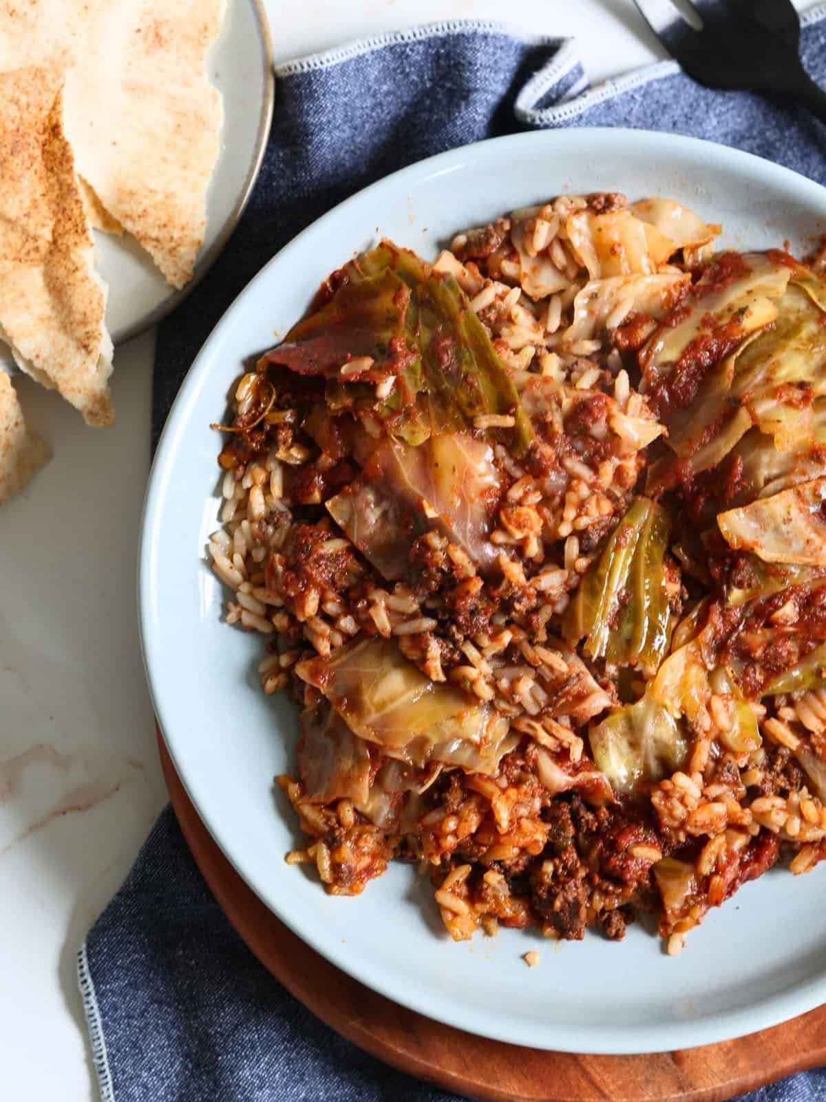 Slow Cooker Cabbage Roll Casserole