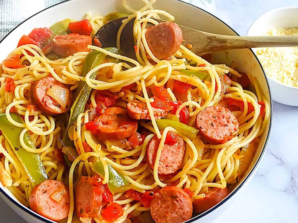 Kielbasa and Pepper Pasta