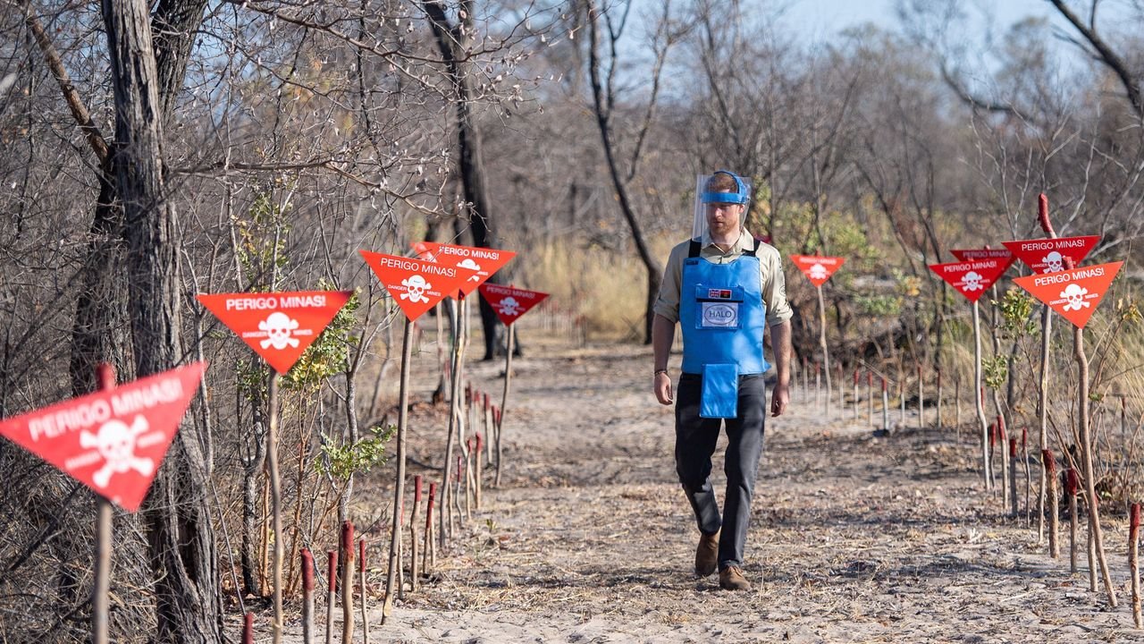 Prince Harry recreates Princess Diana’s famous walk through Angola's minefields
