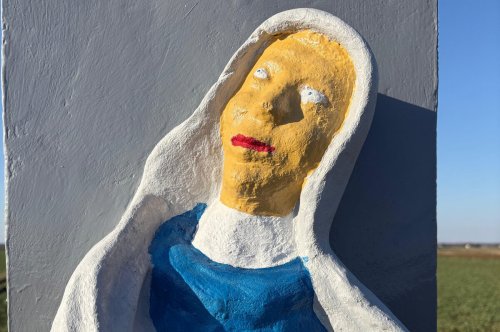 Ärger über polnisches Straßenkreuz: Jesus und Maria im Simpson-Look