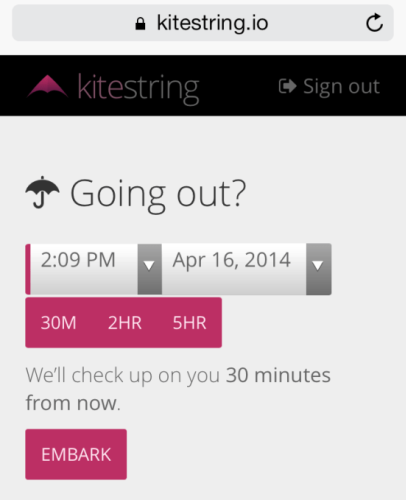 Kitestring, The App That Makes Sure You Get Home Safe