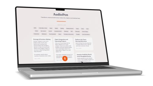 AudioPen is a great web app for converting your voice into text notes