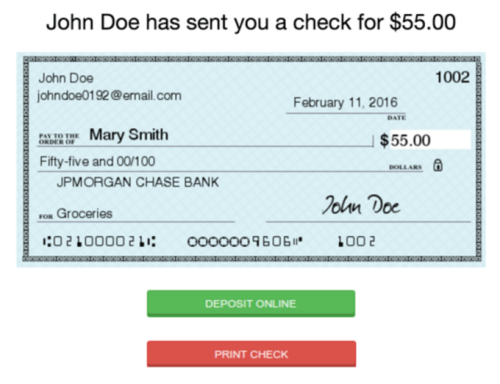 Checkbook lets you email anyone a digital check and deposit it free
