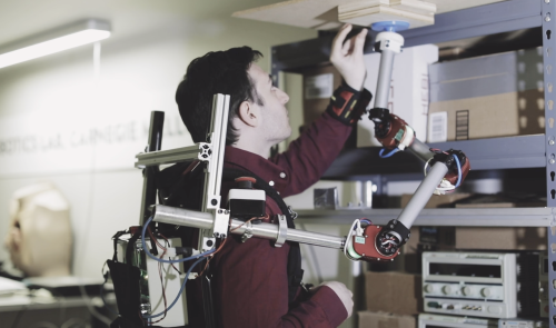 CMU’s robotic arm attaches to a backpack to lend a helping hand