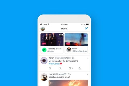 Twitter now puts live broadcasts at the top of your timeline