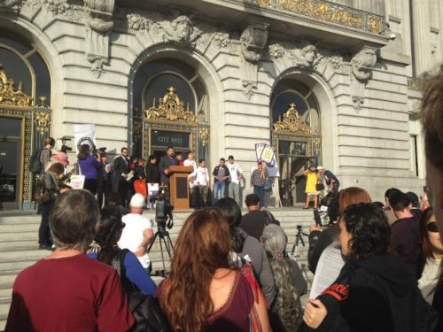 Hundreds Protest At San Francisco City Hall After Soccer Conflict With Dropbox, Airbnb Employees