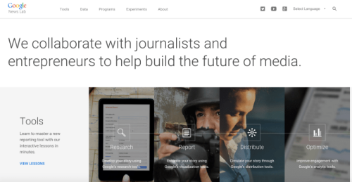 Google Launches A New Home For Journalists With “News Lab”